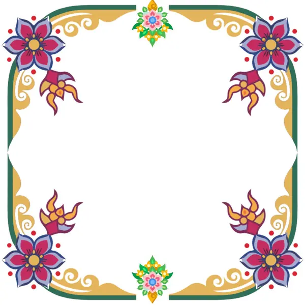 Davetiye kartı için çiçek süslemesi vektör illüstrasyonu