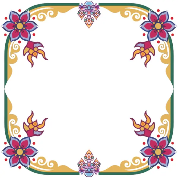 renkli çerçeve çiçek. vektör çizim