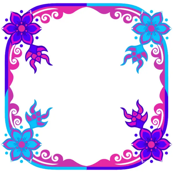 Güzel çiçek çerçevesinin vektör çizimi