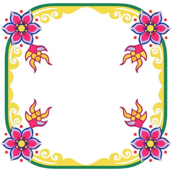 Çiçek çerçevesinin vektör illüstrasyonuName