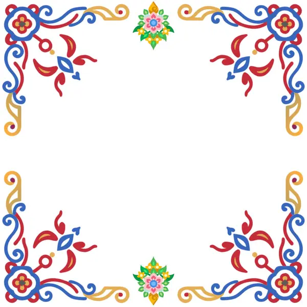 Etnik tarzda dekoratif çerçeve, vektör