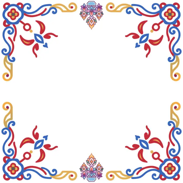 vektör dekoratif doğa çerçevesi