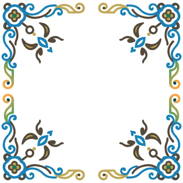 vektör dekoratif doğa çerçevesi