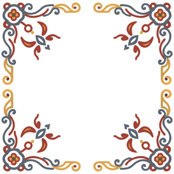 Vintage çerçeve ve süs, vektör illüstrasyonu.
