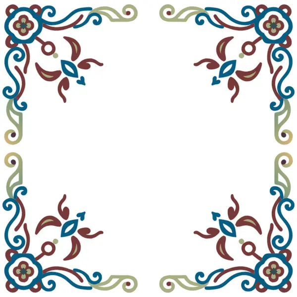 Çiçek çerçeveli süs kenarlıklarının vektör kümesi