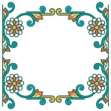 Çiçekli, yapraklı, dallı ve yapraklı.