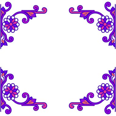 Güzel çiçek süslemeli vektör illüstrasyonu