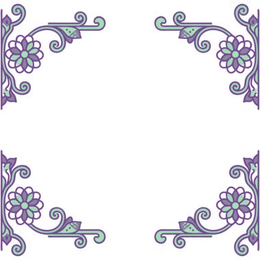 vektör vintage çiçek çerçevesi