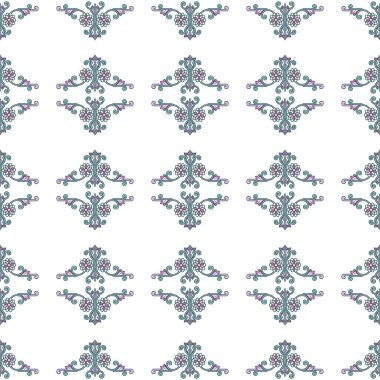 Soyut çiçeklerin kusursuz deseni