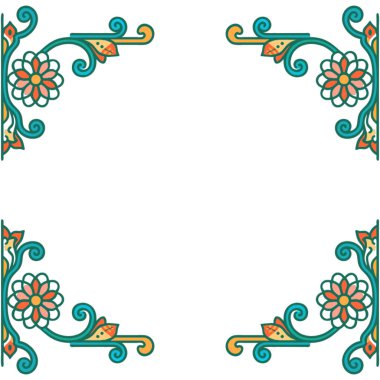 Çiçek tasarım elementlerinin vektör kümesi