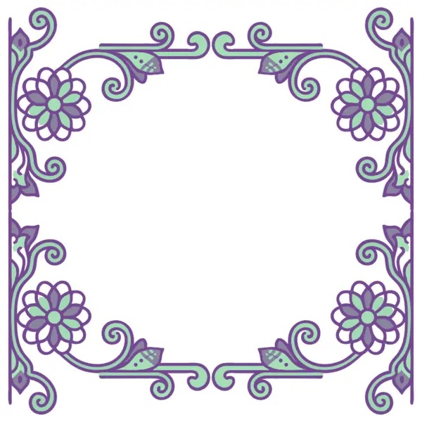 Süslü vektör çiçek çerçevesi.