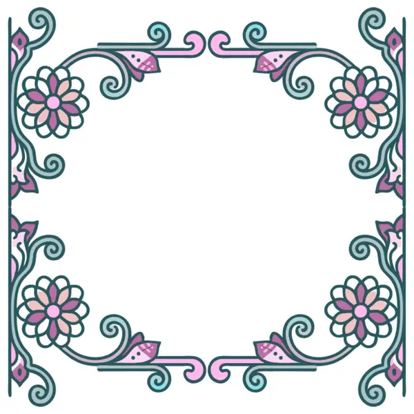 Dekoratif çerçeve çiçek tasarım