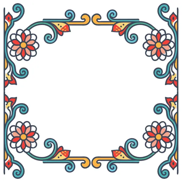 vector illustration of beautiful floral frame