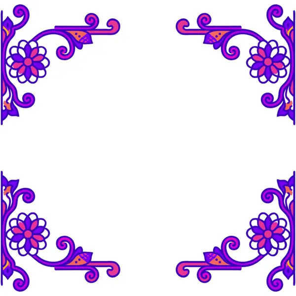 Güzel çiçek süslemeli vektör illüstrasyonu