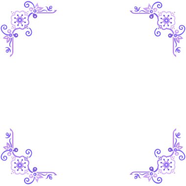 Beyaz çiçekli süsün çerçevesi