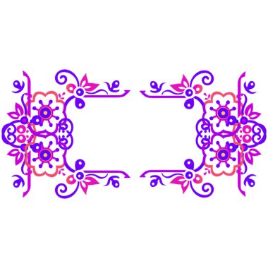 Vektör çizimi. Çiçek süsü. Davetiye için tebrik kartı tasarımı