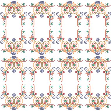 Etnik süslemeli kusursuz desen