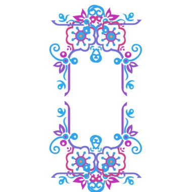 Soyut çiçek süslemesinin vektör çizimi. Tebrik kartı için tasarım ögesi