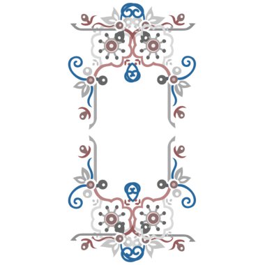 vektör barok çiçek süsü.