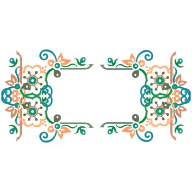 Kartpostal, davetiye ya da kart için güzel çiçek süslerinin vektör çizimi