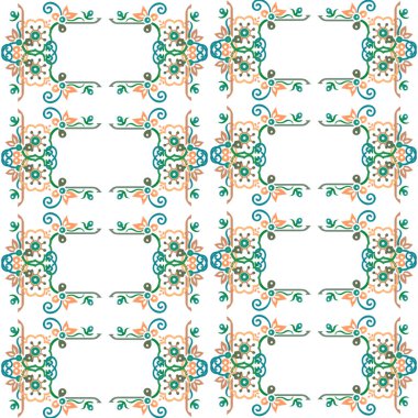 Dekoratif elementlerle kusursuz desen