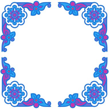 Çiçekli dekoratif çerçeve