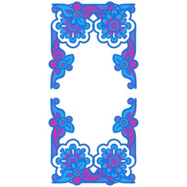 mavi ve beyaz süslemeli tasarım