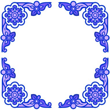 Çiçek çerçevesinin vektör illüstrasyonu
