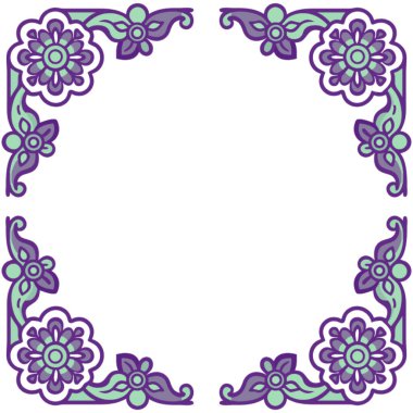 kartlar ve davetiyeler için çiçek ve yaprakların vektör çerçevesi.