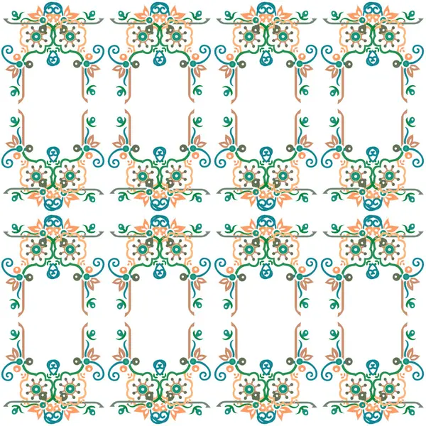 Soyut çiçeklerle kusursuz desen