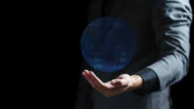 Parlak para tutan iş adamı