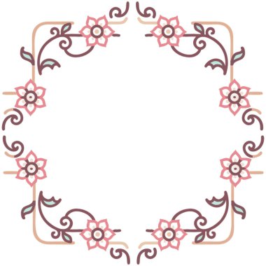 vektör çiçek dekoratif çerçeve