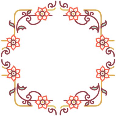 Kopya alanı olan çiçek tasarımı çerçeve