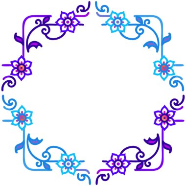 Çiçek süslemesinin vektör illüstrasyonu