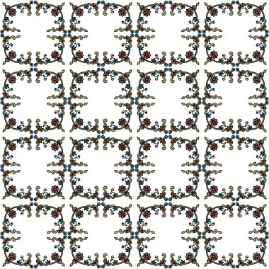 Soyut süslemeli kusursuz desen, vektör illüstrasyonu