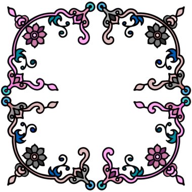 vektör çiçek dekoratif ögesi.