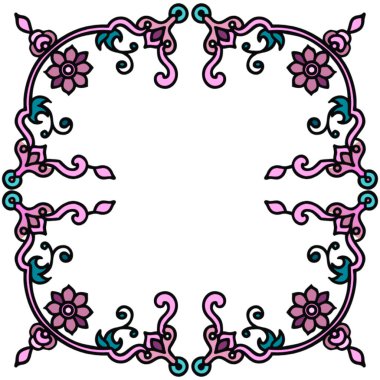 Vektör çiçek çerçevesi. Eski tarz.