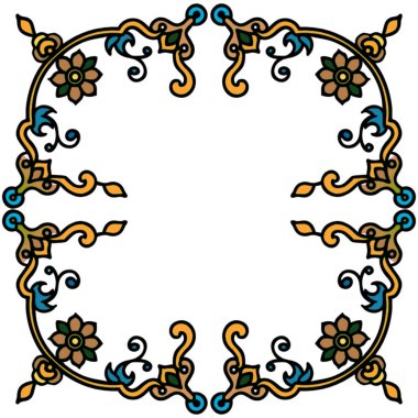 vektör dekoratif çiçek kenarlık