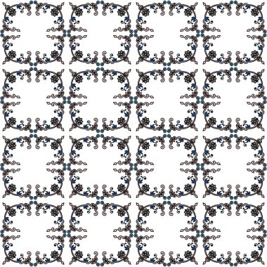 Geometrik şekilli kusursuz desen vektör çizimi