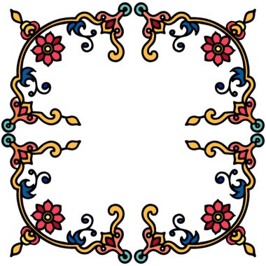 vektör dekoratif çerçeve çiçek