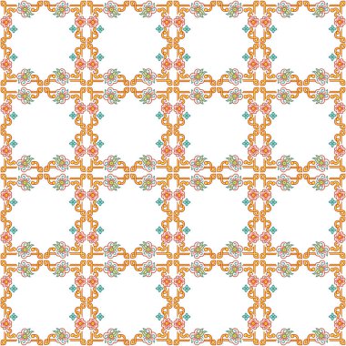 Çiçek deseninin kusursuz vektör çizimi