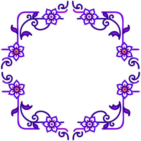 Çiçekli bir çerçevenin vektör illüstrasyonu