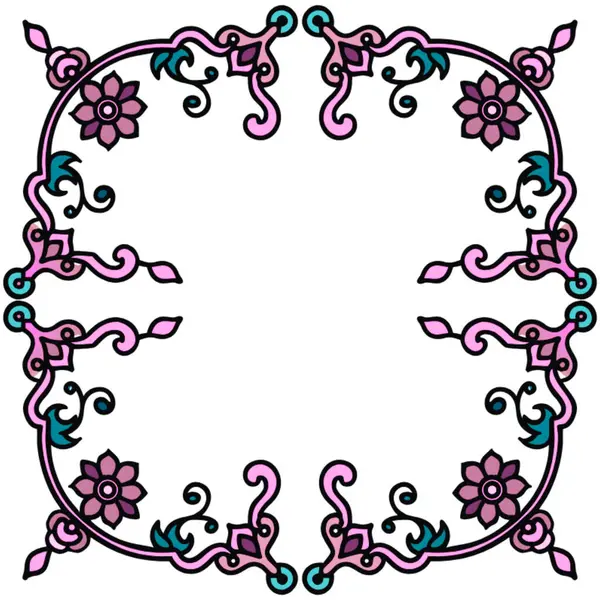 Vektör çiçek çerçevesi. Eski tarz.