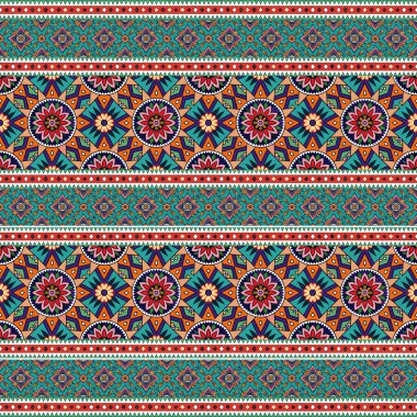 vektör soyut renkli etnik kabilenin kusursuz deseni