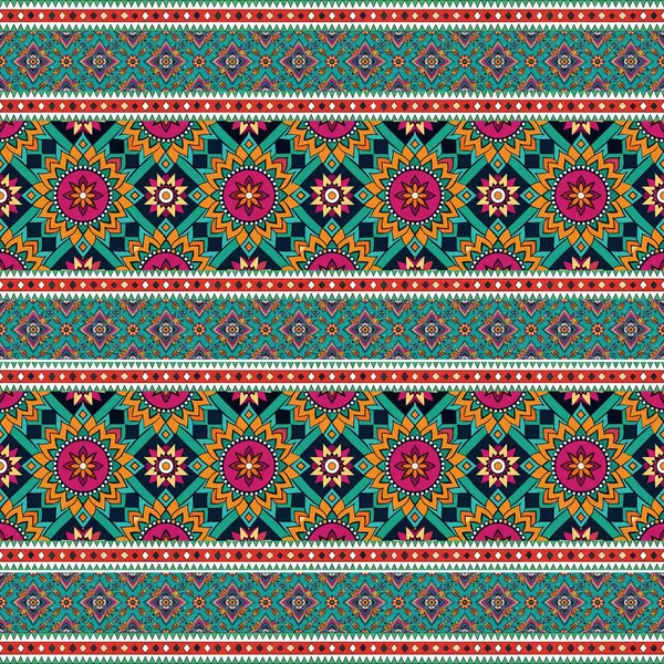 Etnik geometrik elementlerle kusursuz desen. vektör illüstrasyonu.
