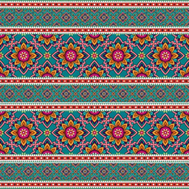 Geleneksel oryantal süs, halı ve duvar kağıdıyla kusursuz çiçek arkaplanı..