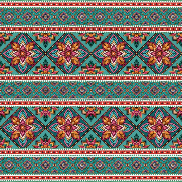 Etnik çiçek seamless modeli. Soyut dekoratif desen