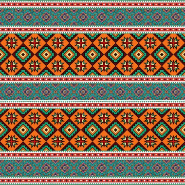 Etnik süslemeli kusursuz desen