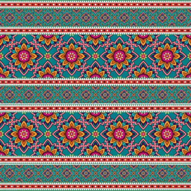 Soyut etnik süsleme ile kusursuz bir desen. Vintage elementler