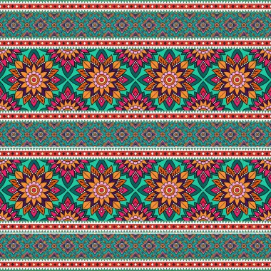Kusursuz desen, etnik süs. vektör illüstrasyonu